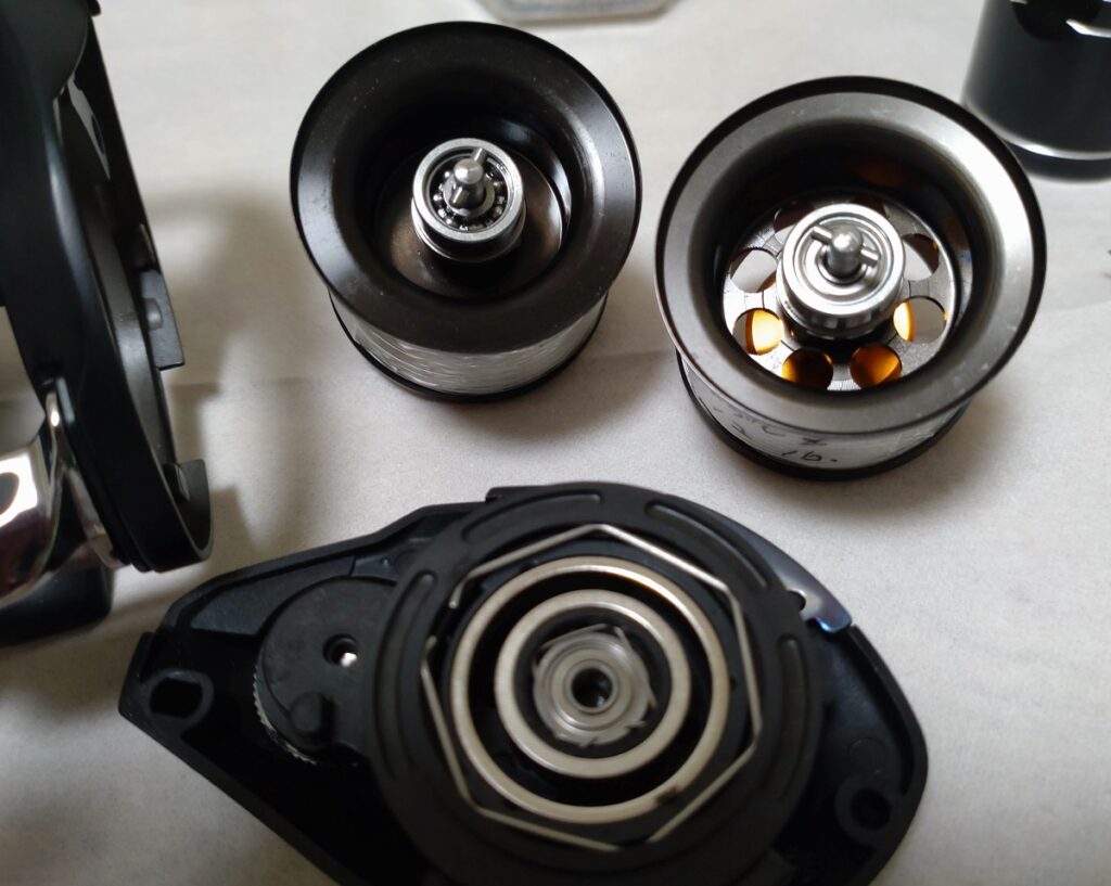 ジリオン10.0スプールベアリング交換３