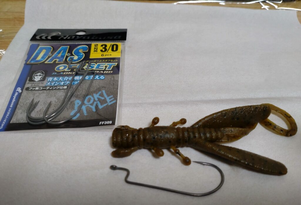 クリッターホッグ 4インチのフックサイズ