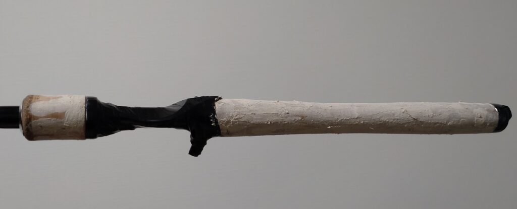 ロッド コルクグリップをパテ埋め2