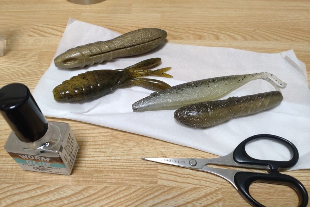 使ったワームを補修