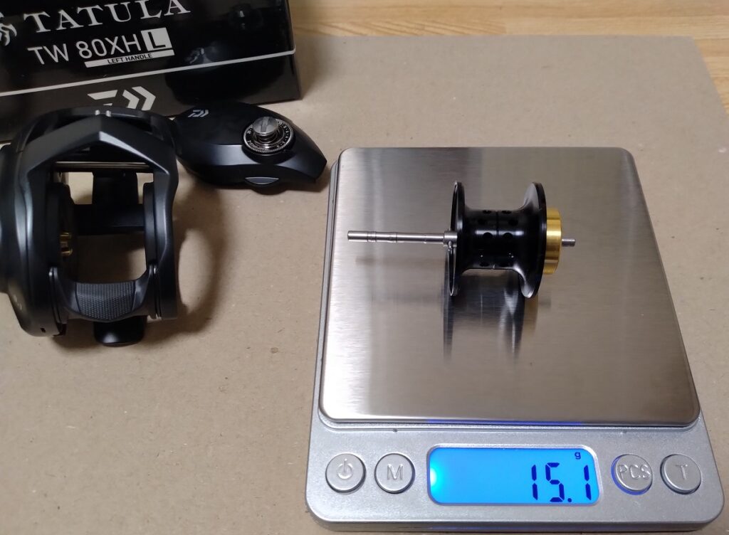 22 タトゥーラ TW80 Lスプール重量