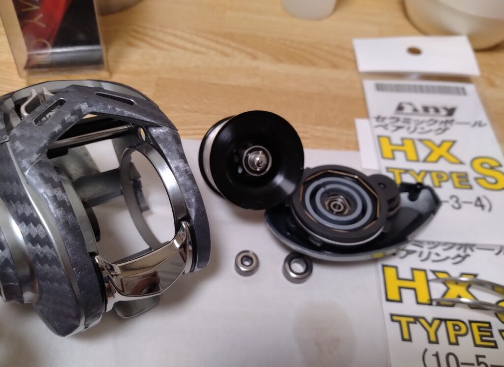 21アルファス SV TW のセラミックベアリングは、無いと思っていたのに、見つけて取り付けた