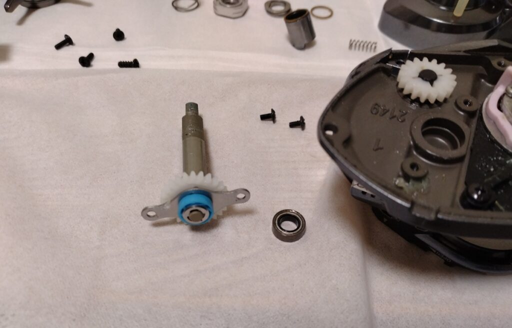 SLX DC XTギヤシャフトにベアリング追加